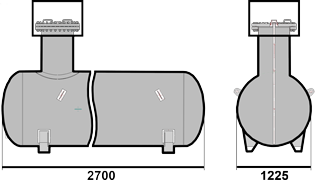 Газгольдер 3 кубических метра, м3
